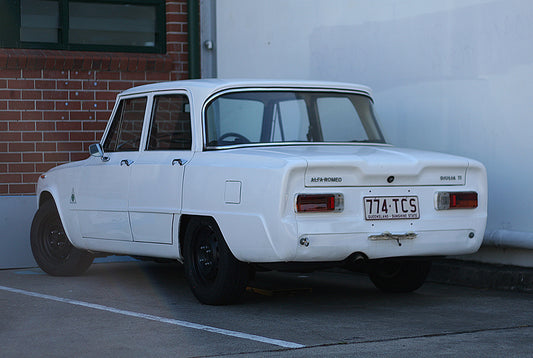 Old White Cars, Black Wheels